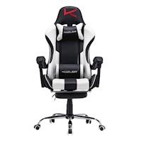 Silla Gamer Kuzler Masajeador RIK-101 Blanco/Negro