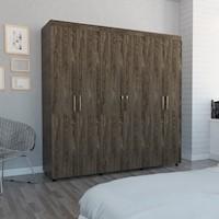 Closet Amatista 6 Puertas / 2 Cajones - Coñac / Blanco  Marca: TUHOME
