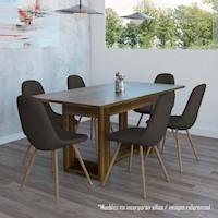 MESA COMEDOR VOLTERRA 160, MODELO: VOLTERRA, COLOR: CARAMELO