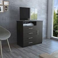 Comoda Peru Tv40 4 Cajones 1 Puerta - Wengue Marca: TUHOME
