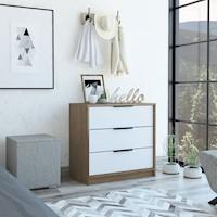 Comoda Kaia / 3 Cajones - Miel / Blanco Marca: TUHOME