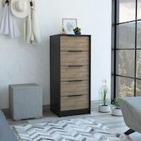 COMODA KAIA 5 CAJONES - WENGUE / MIEL | TUHOME