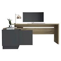 Escritorio Office 14 - Duna / Plomo, Marca: TUHOME