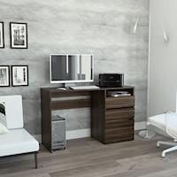 ESCRITORIO RECTO OFFICE CON CAJONES - HABANO | TUHOME