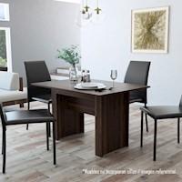 MESA DE COMEDOR CLASSIC 120, MODELO: VOLTERRA, COLOR: HABANO