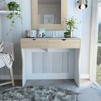 MUEBLE DE TOCADOR PERLA 90, MODELO: PERLA, COLOR: ROVERE / BLANCO