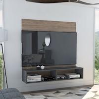 Panel Tv60 Vassel, Color:  Miel +Plomo,  Marca: TUHOME