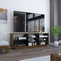 Rack Classic Color  Tv58 , Color:  Caramelo / Wengue,  Marca: TUHOME