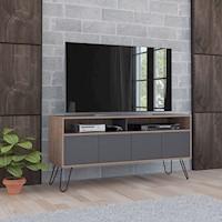 Rack Tv55 Vassel , Color:  Miel / Plomo,  Marca: TUHOME