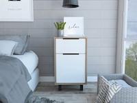 Velador Kaia Z-41  1 Cajon / 1 Puerta - Miel / Blanco Marca: TUHOME