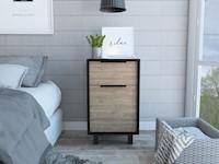 Velador Kaia Z-41  1 Cajon / 1 Puerta - Wengue / Miel  Marca: TUHOME