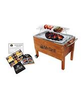 CAJA CHINA MEDIANA MR. GRILL PREMIUM ACERO GALV. + PARRILLA VARILLAS NIQ.