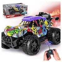 Carro a control Remoto RC Escala 116 Bota Humo y Luz Led