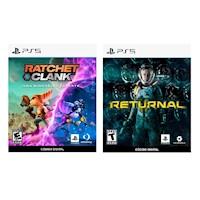 Juego Digital para PlayStation 5 – Ratchet & Clank + Returnal (Ediciones Estándar Códigos de descarga)