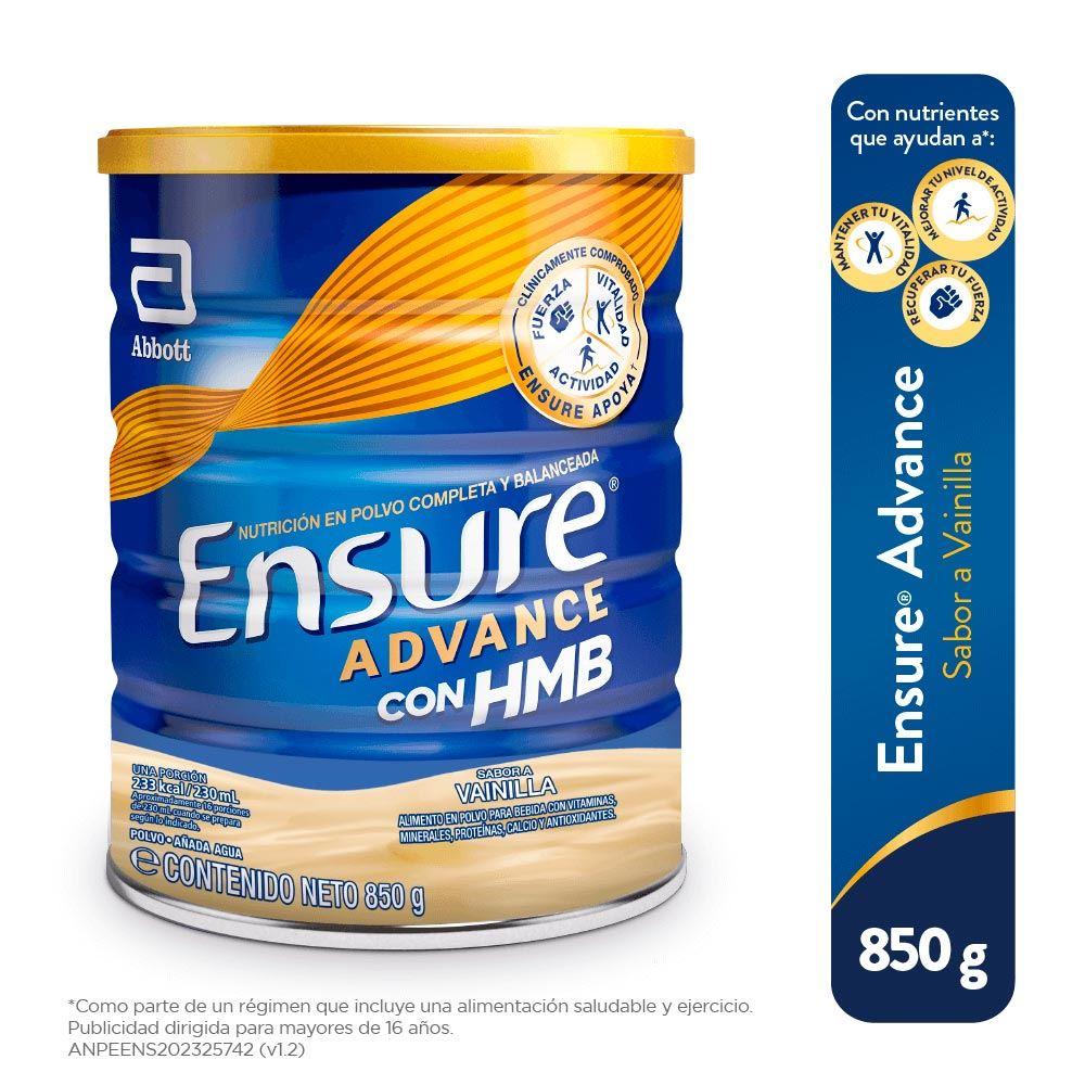Ensure Advance Polvo Lata 850 gr - Sabor Vainilla