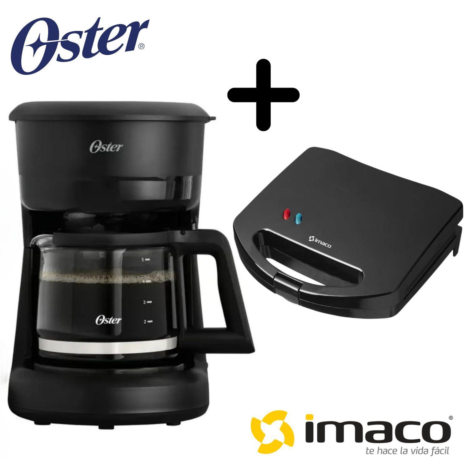 Combo Cafetera Oster 5 tzas BVSTDCS51B + Sandwichera Imaco Ist 101N Negro