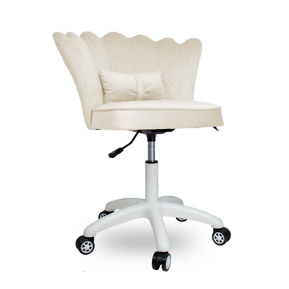 Silla de Tocador Abanico Giratoria Elif Champagne