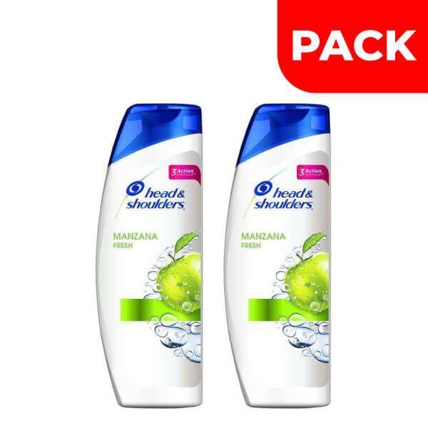 Dúo Pack Shampoo Head & Shoulders Manzana Fresh - Frasco 375 ML