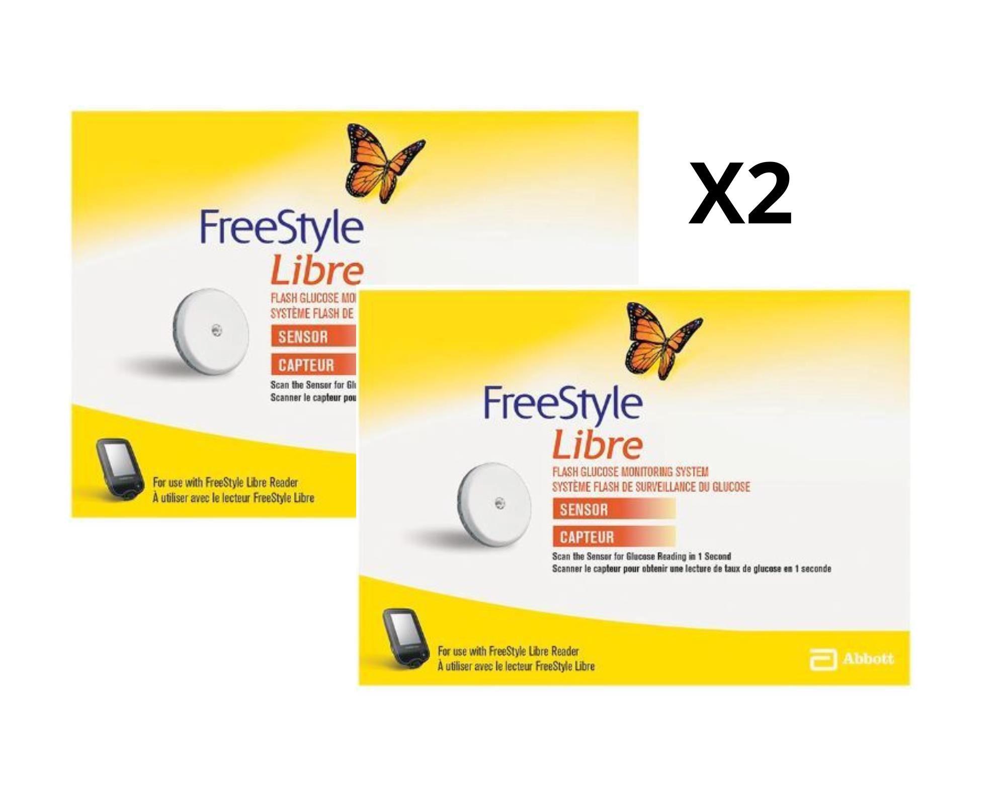 Pack 2 FREESTYLE 1 LIBRE SENSOR DE GLUCOSA