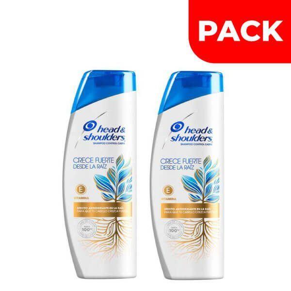 Dúo Pack Shampoo Head & Shoulders Crece Fuerte - Frasco 375 ML