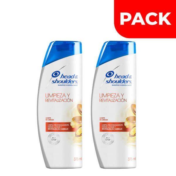 Dúo Pack Shampoo Head & Shoulders Limpieza y Revitalización - Frasco 375 Ml