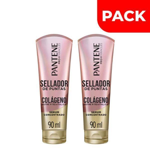Dúo Pack Sellador De Puntas Pantene Pro-V Colageno - Frasco 90 ML