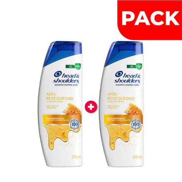 Dúo Pack Shampoo Head & Shoulders Anti-resequedad - Frasco 375 ML