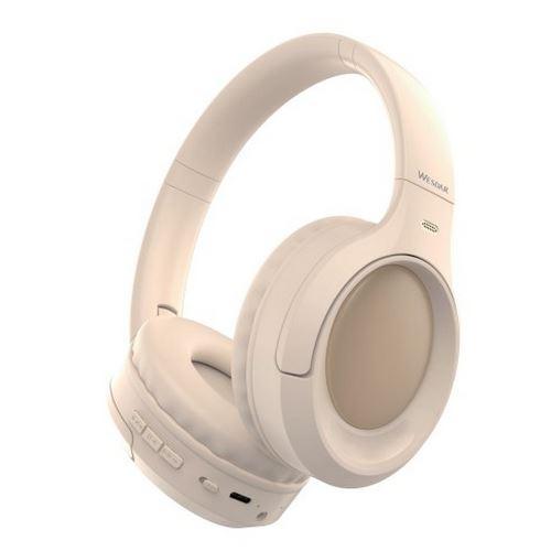 Wesdar- Auriculares BT 5.4 Hi-Fi Sound Efects - Beige
