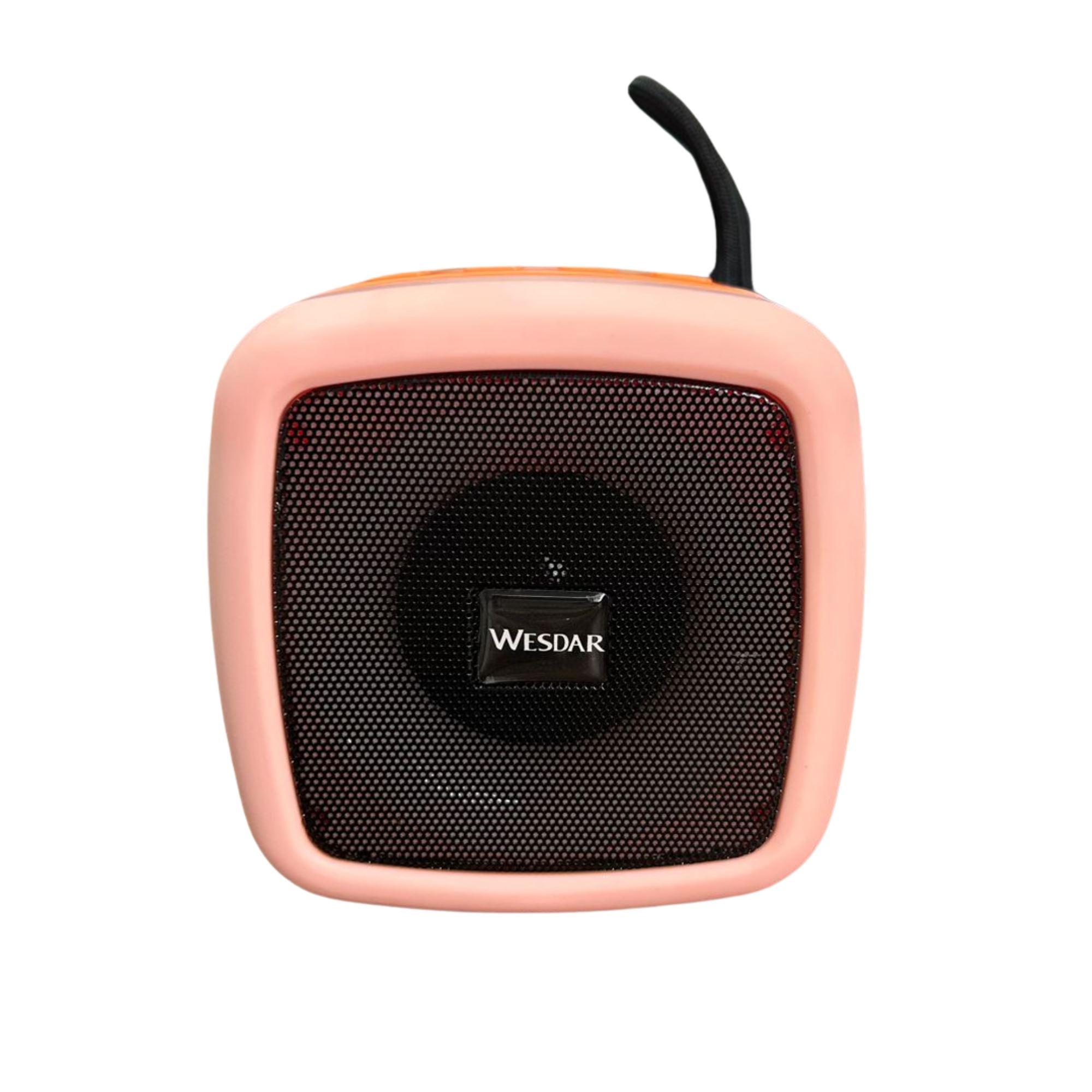 Wesdar - Parlante Bluetooth BT 5.1 5W 4hrs Led Colors - Rosa