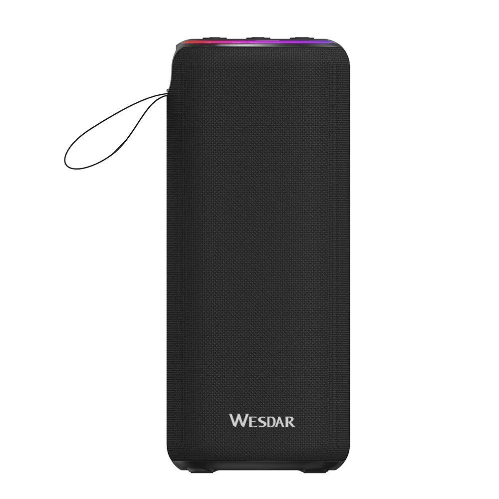 Wesdar - Parlante Bluetooth BT 5.3 3W 4hrs LED Colors - Negro