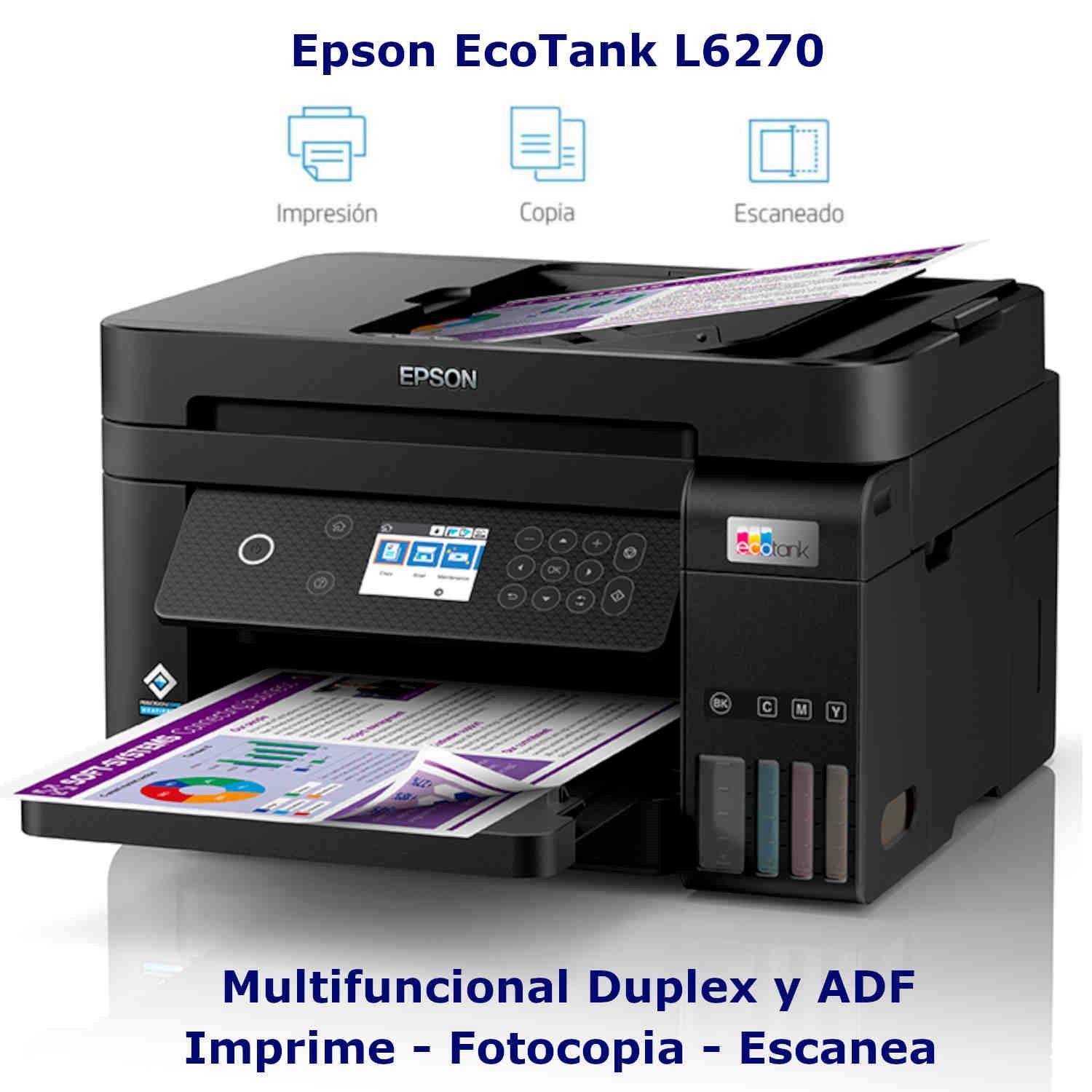 Impresora Epson L6270 Multifuncional WiFi Duplex ADF Ethernet