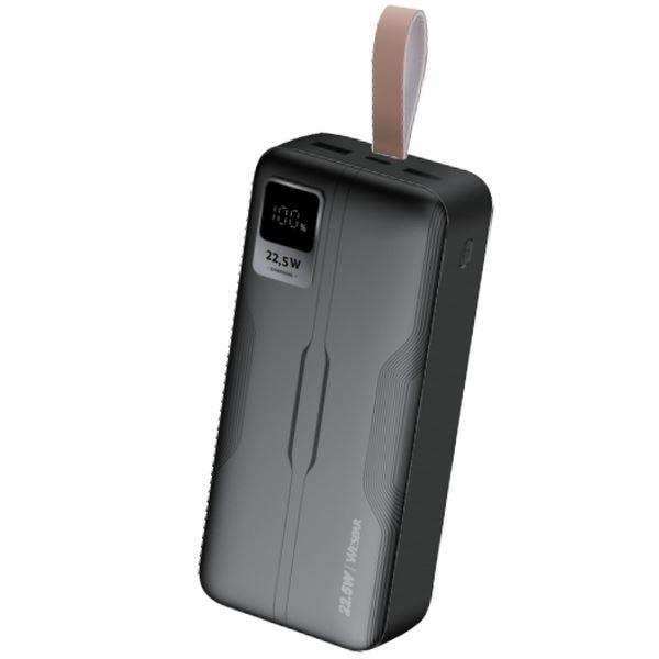 Wesdar - Power Bank PD 22.5W Fast Charge con linterna 30000mAh - Negro