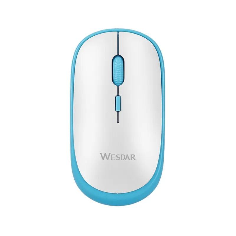 Wesdar - Mouse de oficina inalámbrico X63 - Azul y Blanco