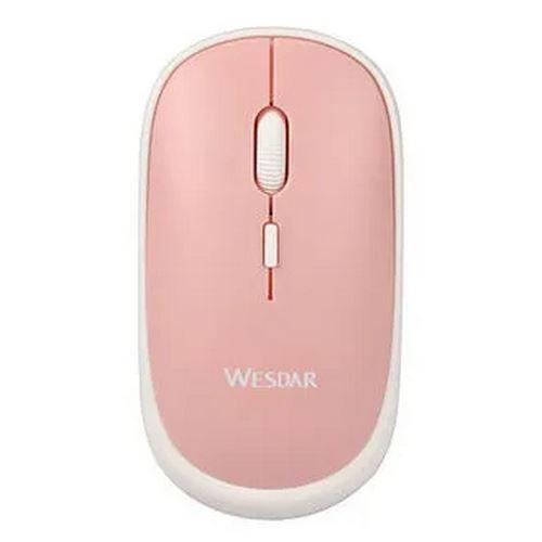 Wesdar - Mouse de oficina inalámbrico X63 - Rosa y Blanco